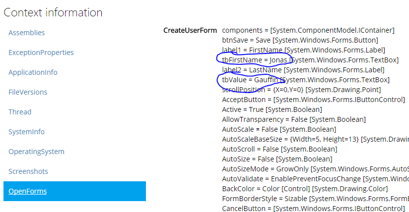 Control content is included